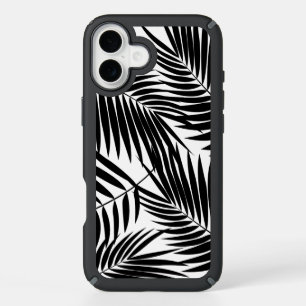 Kona Palms Hawaiian Leaf Tropical - Black iPhone 16 Plus Case