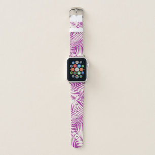 Kona Palms Hawaiian Leaf Tropical - Orchid Apple Watch Band