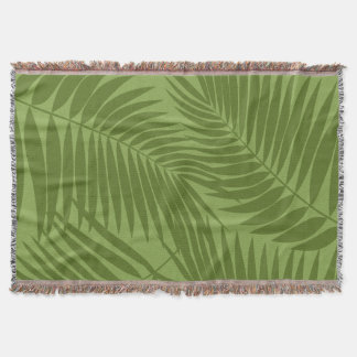 Kona Palms Hawaiian Leaf Tropical Throw Blanket