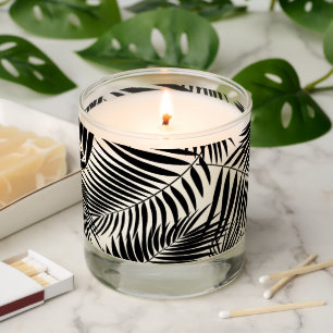 Kona Palms Hawaiian Tropical Leaf Black Scented Candle