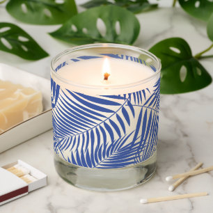 Kona Palms Hawaiian Tropical Leaf Blue Scented Candle