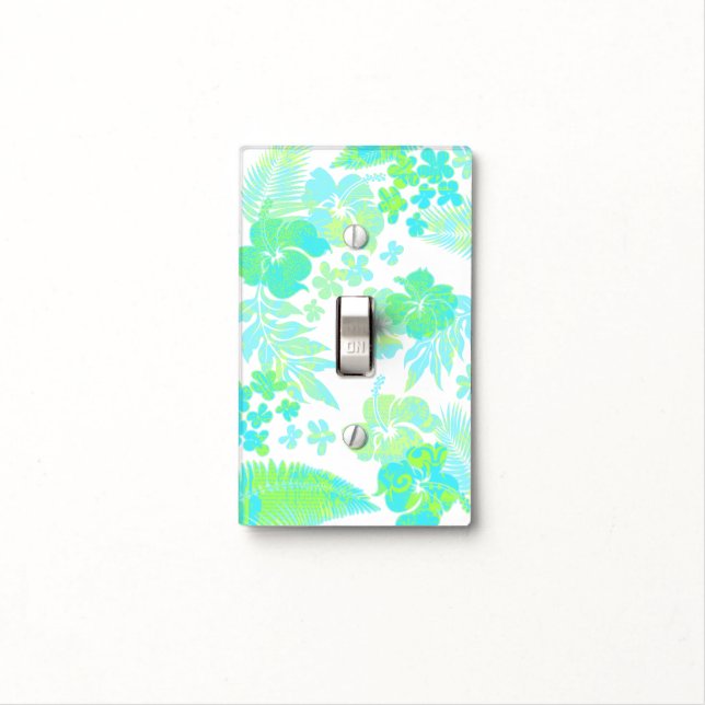 Kona Times Hawaiian Hibiscus Light Switch Cover (In Situ)