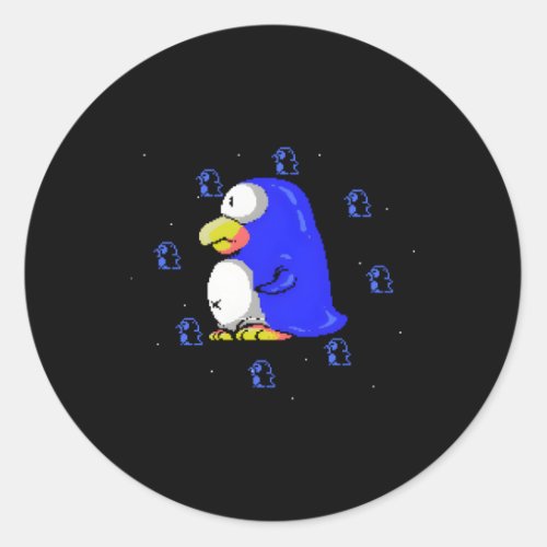 Konami Parodius Penguin Power Classic Round Sticker