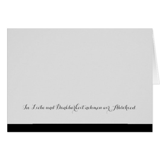 Kondolenzkarte Cards (Front Horizontal)