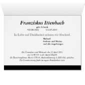Kondolenzkarte Cards (Inside Horizontal (Bottom))