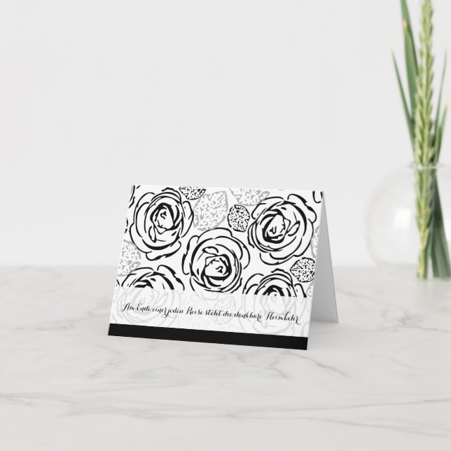 Kondolenzkarte Danke Thank You Card (Front)