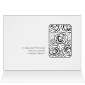 Kondolenzkarte schwarze Rose (Inside Horizontal (Top))