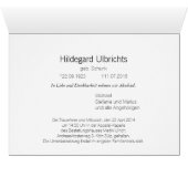 Kondolenzkarte schwarze Rose (Inside Horizontal (Bottom))