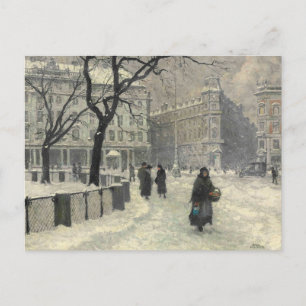 Kongens Nytorv Copenhagen in Winter Paul Fischer Postcard