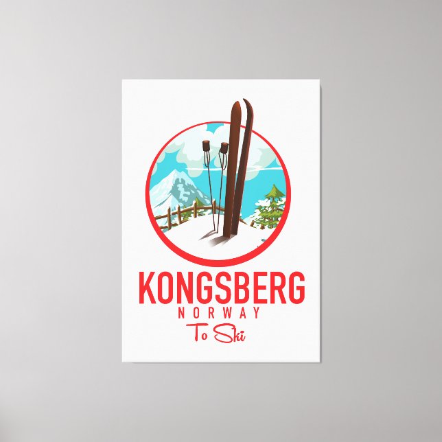 Kongsberg Norway Ski logo Canvas Print (Front)