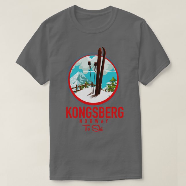 Kongsberg norway ski T-Shirt (Design Front)