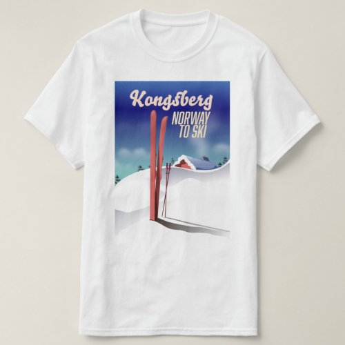 Kongsberg norway ski travel poster T_Shirt