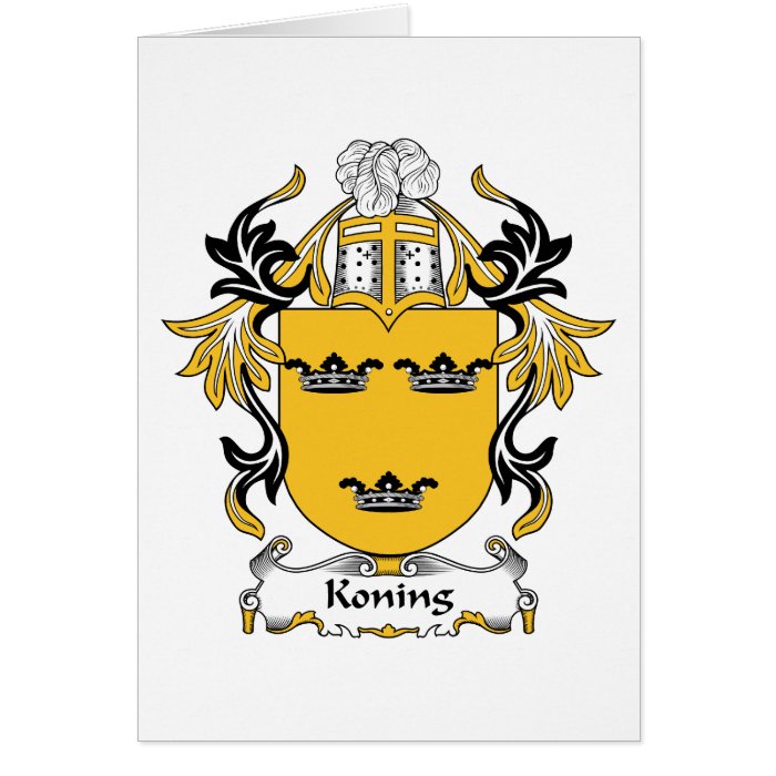 Koning Family Crest Greeting Cards