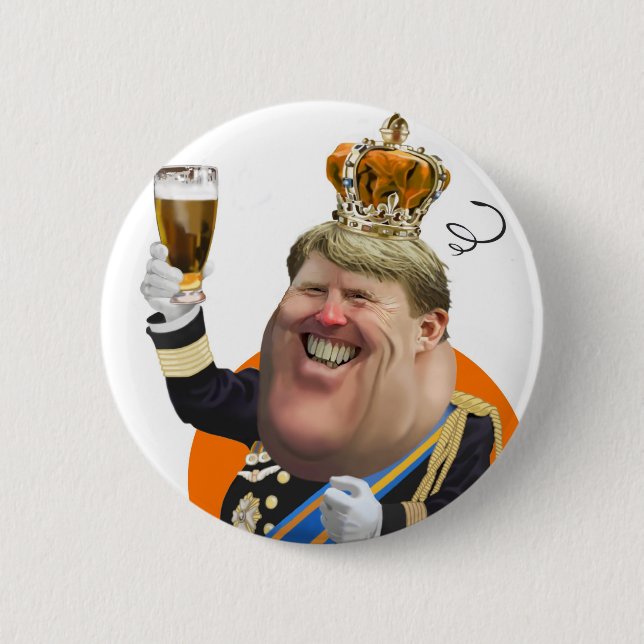 Koningsdag Willem Alexander button (Front)