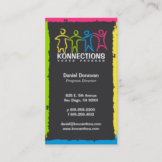 Konnections Youth Program Nonprofit Business Card (Front)