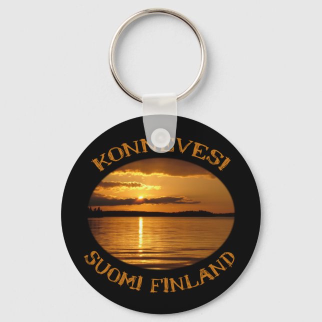 Konnevesi Sunset key chain (Front)
