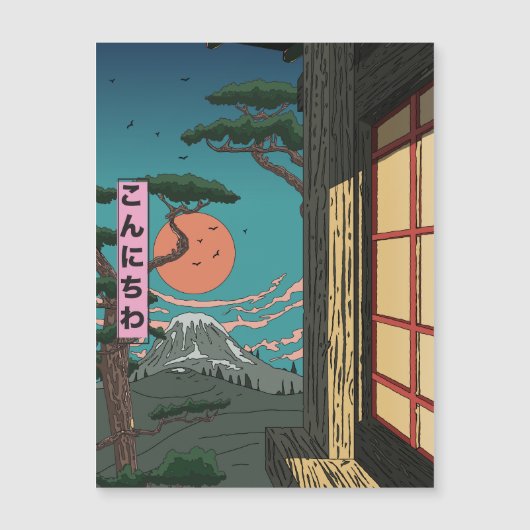 Konnichiwa Japanese Sunset (Front)