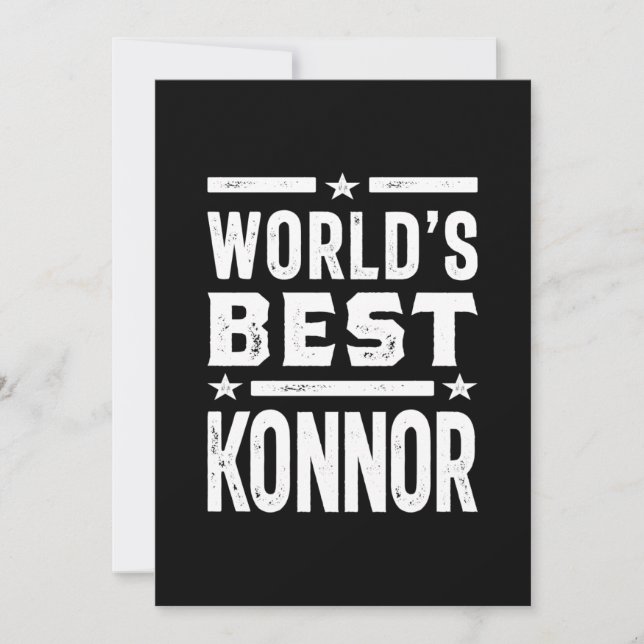Konnor Personalized Name Birthday Thank You Card (Front)