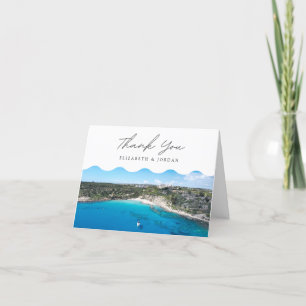 Konnos Bay Cyprus Blank Thank You Card