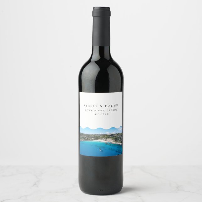 Konnos Bay Cyprus Wine Label (Front)