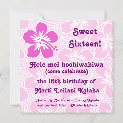 Kono Hibiscus Tropical Invitations