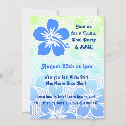 Kono Hibiscus Tropical Invitations