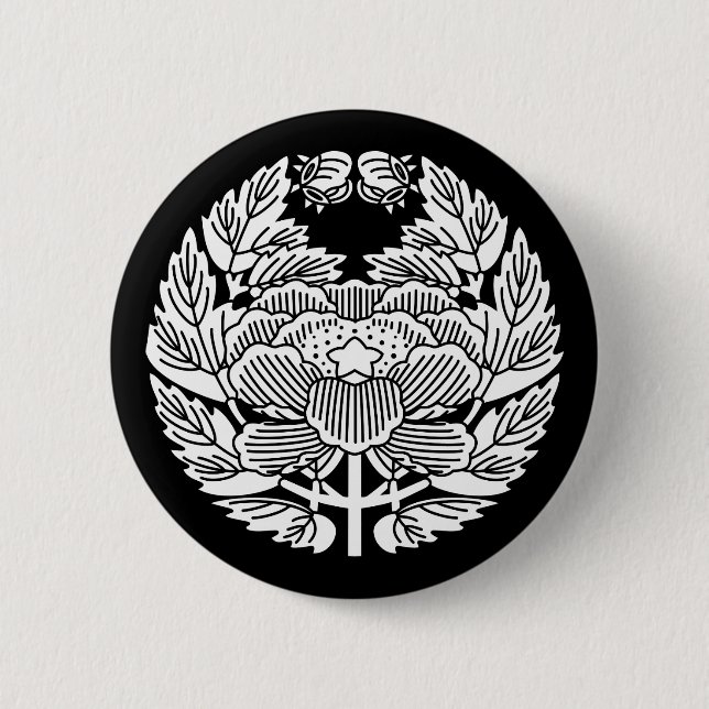 Konoe Peony (h) Pinback Button (Front)