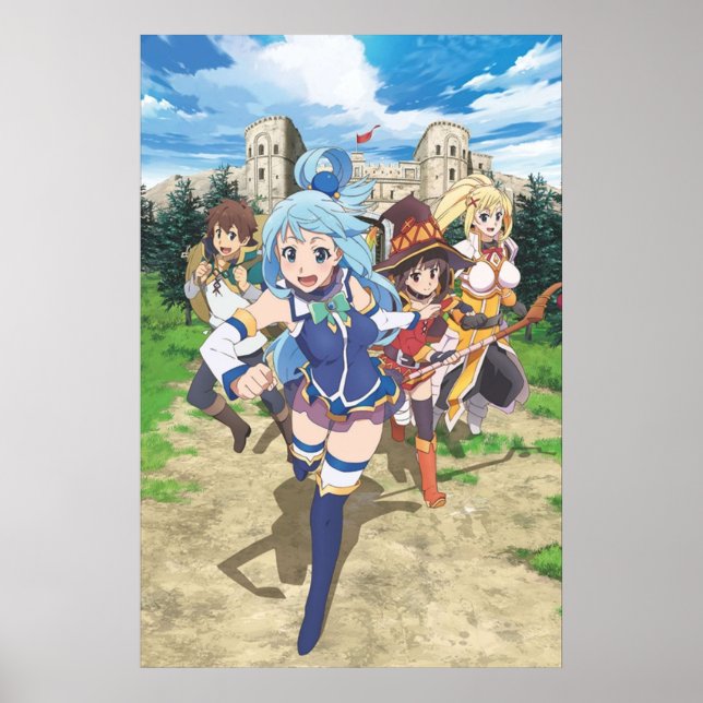 Konosuba Aqua Megumin Darkness Kazuma Poster (Front)
