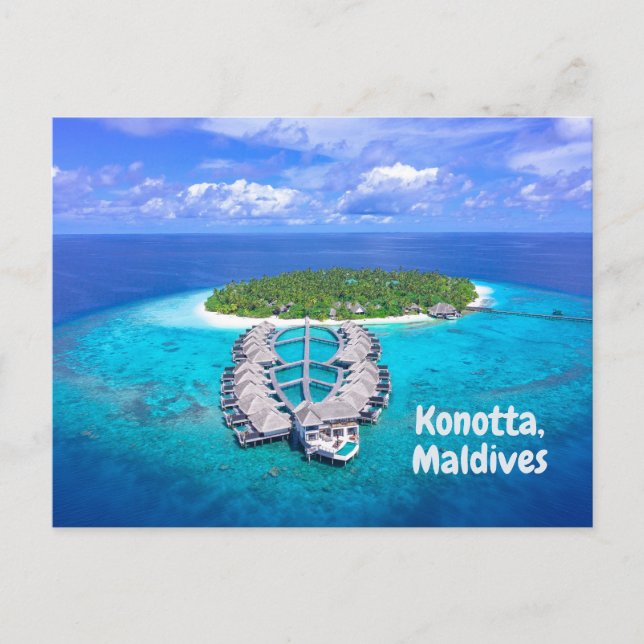 Konotta, Maldives Beautiful Resort on the Island  Postcard (Front)
