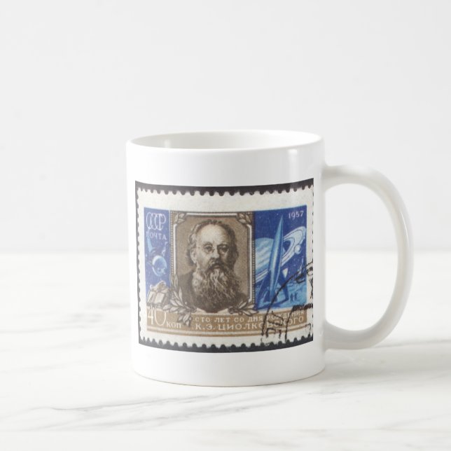 Konstantin Tsiolkovsky Russian Soviet Scientist Coffee Mug (Right)