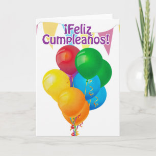 Konstantinos Feliz Cumpleaños with balloons and bu Card