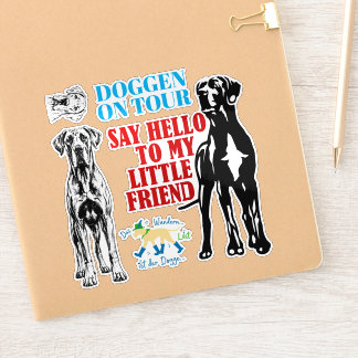Kontur Doggen Aufkleber Bogen Verschiedene Bilder Sticker