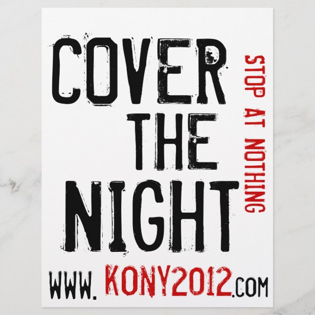 Kony 2012 Flyers  Cover the Night (Front)