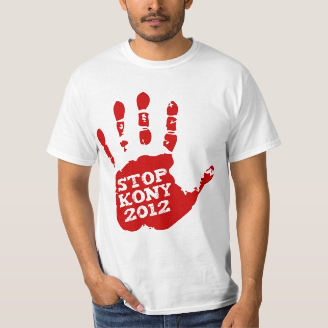 Kony 2012 Handprint Stop Joseph Kony T-Shirt (Front)