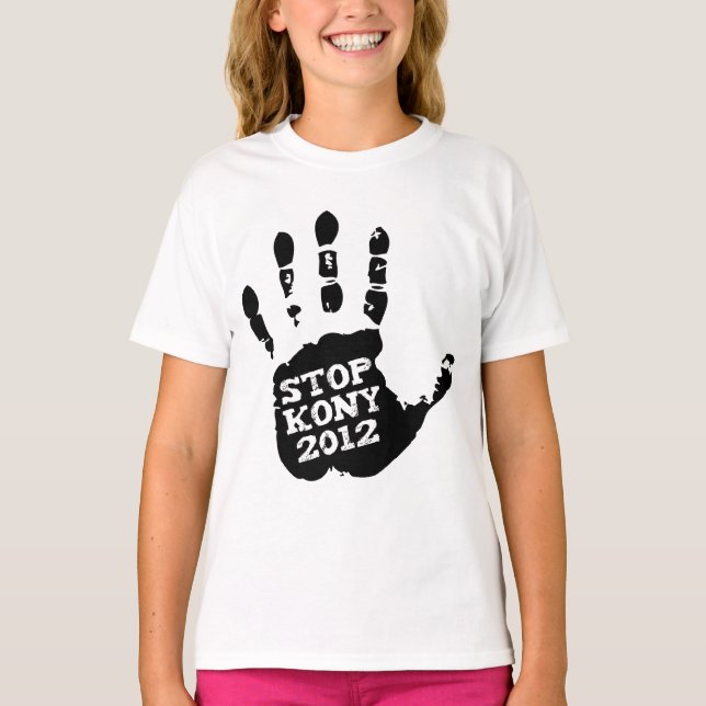 Kony 2012 Handprint Stop Joseph Kony T-Shirt (Front)