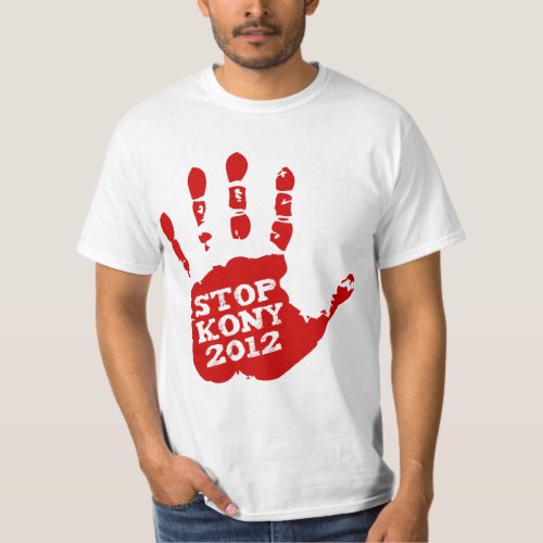 Kony 2012 Red Handprint Stop Joseph Kony T_Shirt