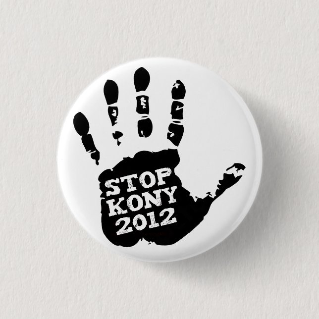 Kony 2012 Stop Joseph Kony Hand Button (Front)