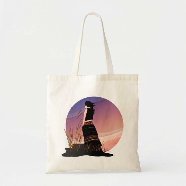 Konyak Naga Girl Tribal Tote Bag (Front)