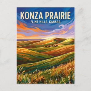 Konza Prairie Biological Station USA Postcard