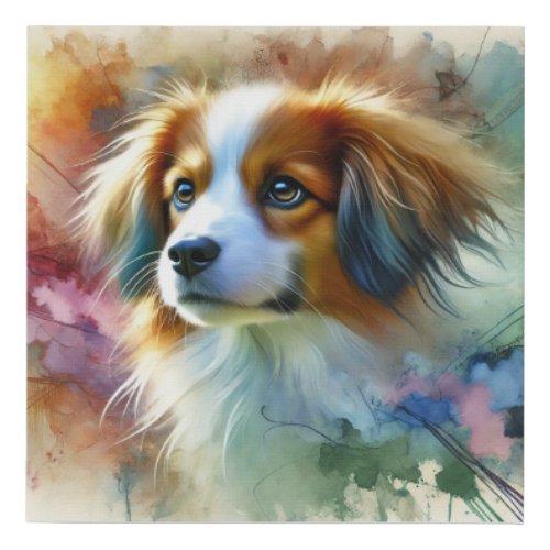 Kooiker Dog 250624AREF124 _ Watercolor Faux Canvas Print