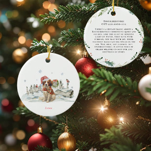 Kooikerhondje Watercolor Dog Monogram Ceramic Ornament