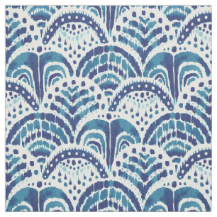 KOOK ARMOR Indigo Scallop Coastal Pattern Fabric