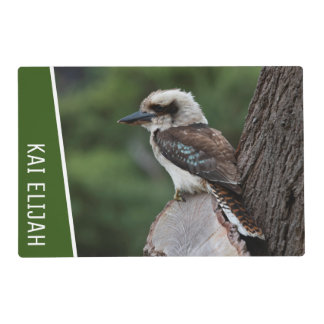 Kookaburra Australia Bird in a Tree Custom Green Placemat