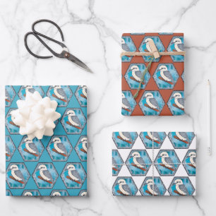 Kookaburra Bird Wrapping Paper Sheets