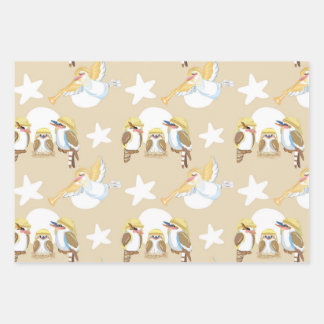 Kookaburra Christmas/Kookaburra Nativity Wrapping Paper Sheets