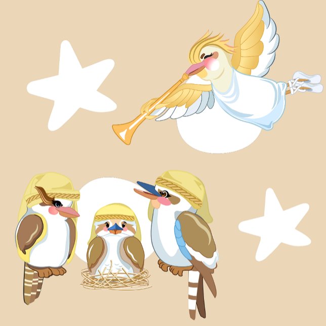 Kookaburra Christmas Nativity Fleece Blanket (Creator Uploaded)