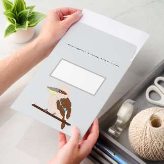 Kookaburra Design Any Colour Background Envelope Mailers