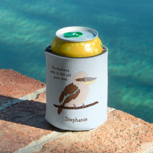 Kookaburra Design Personalised Can Cooler