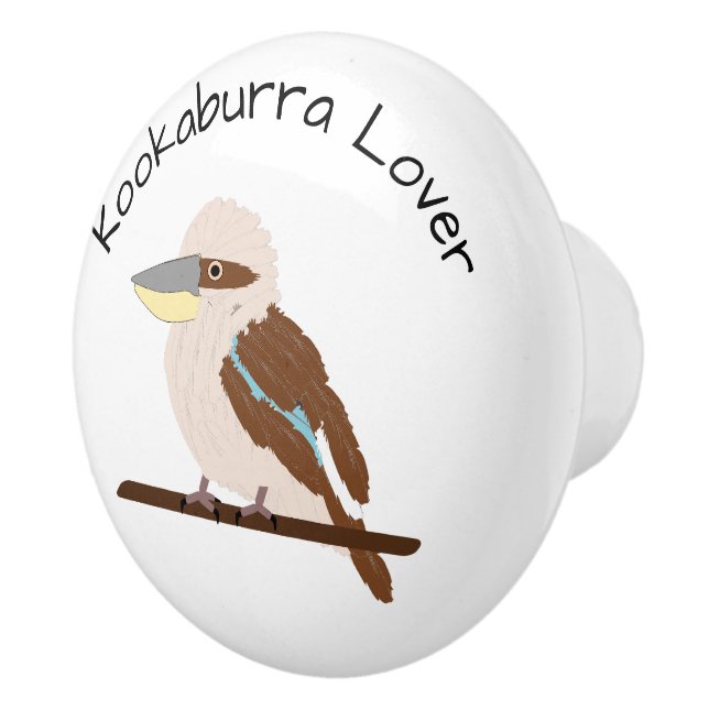Kookaburra Design Personalised Ceramic Knob (Right)