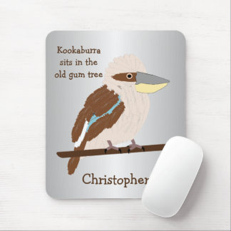 Kookaburra Design Personalised Mouse Pad